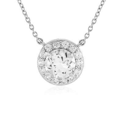 Weißer Topas-Silbercollier