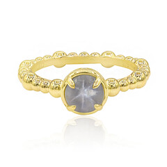Silberner Stern-Saphir-Goldring