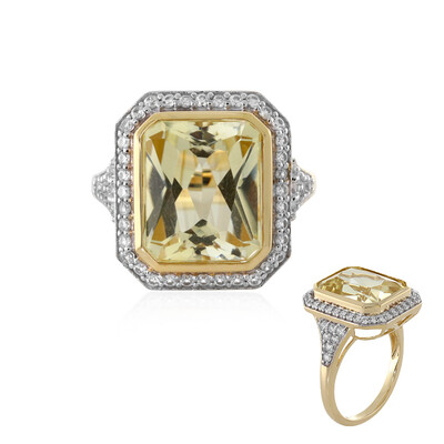 Kanariengelber Kunzit-Goldring