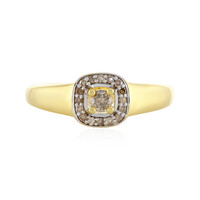 I4 Champagner-Diamant-Silberring