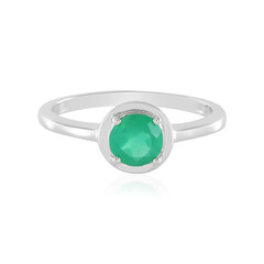 Grüner Onyx-Silberring
