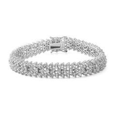 Weißer Topas-Silberarmband