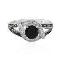Schwarzer Onyx-Silberring