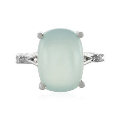 Aqua-Chalzedon-Silberring