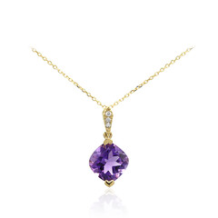 Amethyst-Goldhalskette