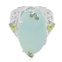 Aqua-Chalzedon-Silberring (Dallas Prince Designs)