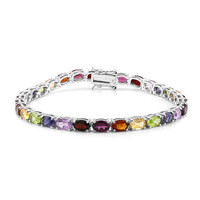 Edelstein-Silberarmband