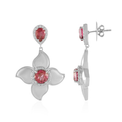 Pinkfarbener Topas-Silberohrringe (Dallas Prince Designs)