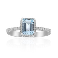 AAA-Brasilianischer Aquamarin-Goldring