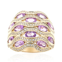 Purpurfarbener Ceylon-Saphir-Goldring