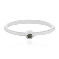 Grüner Brillant-Silberring