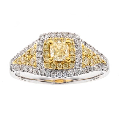 Gelber SI2 Brillant-Goldring (CIRARI)