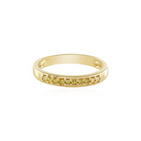 Gelber I3 Diamant-Silberring