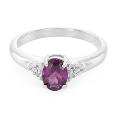 Magenta-Granat-Silberring