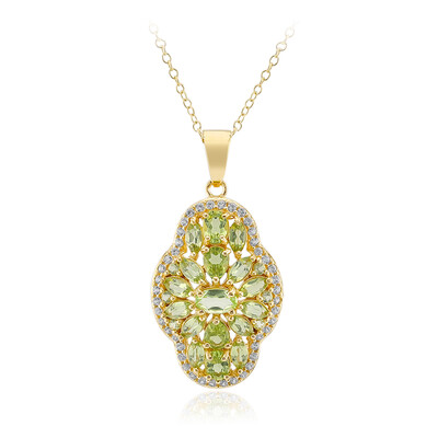 Burmesischer Peridot-Silberhalskette