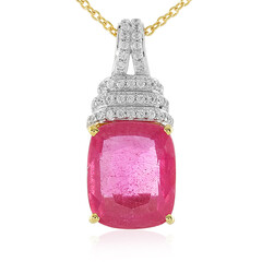 Pinkfarbener Madagaskar-Saphir-Silberhalskette