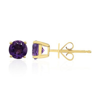 Amethyst-Goldohrringe