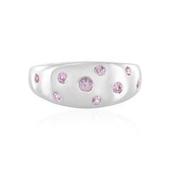 Pinkfarbener Saphir-Silberring
