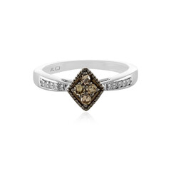 I2 Champagner-Diamant-Silberring