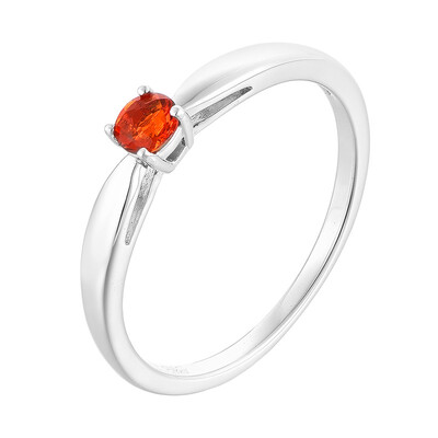 Mexikanischer Feueropal-Silberring