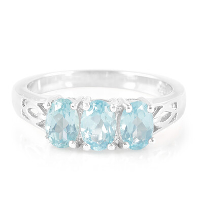 Blauer Apatit-Silberring