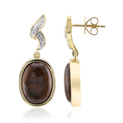 Boulder-Opal-Goldohrringe