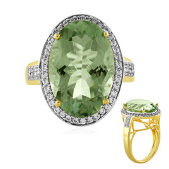 Grüner Amethyst-Silberring
