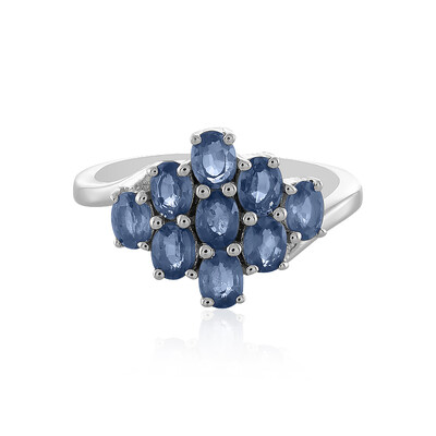 Blauer Saphir-Silberring