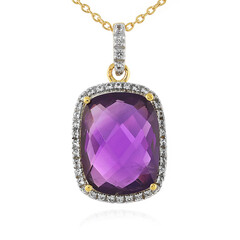 Sambia-Amethyst-Silberhalskette