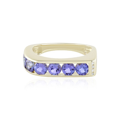 AAA-Tansanit-Goldring (de Melo)