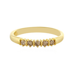 I4 Champagner-Brillant-Silberring