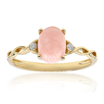 Pinkfarbener Opal-Goldring (CIRARI)