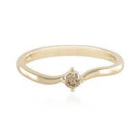 SI1 Schokoladen-Brillant-Goldring