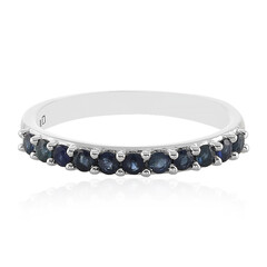 Blauer Saphir-Silberring