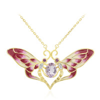 Lavendel-Amethyst-Silbercollier