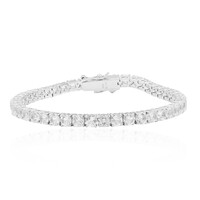 Weißer Topas-Silberarmband