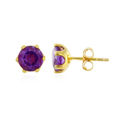 Sambia-Amethyst-Silberohrringe