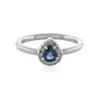 Blauer Saphir-Silberring