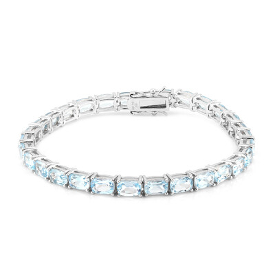 Himmelblauer Topas-Silberarmband