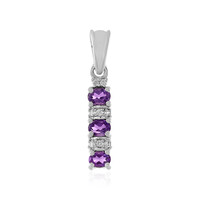 Sambia-Amethyst-Silberanhänger