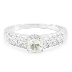 Grüner Amethyst-Silberring