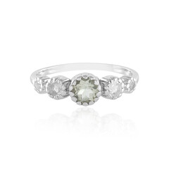 Grüner Amethyst-Silberring