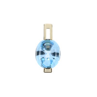 Himmelblauer Topas-Goldanhänger