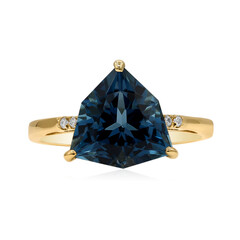 Londonblauer Topas-Goldring