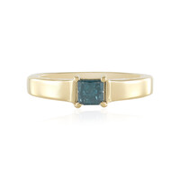 Blauer I3 Diamant-Silberring