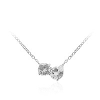 Weißer Topas-Silbercollier