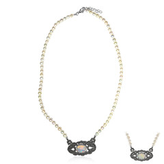 Welo-Opal-Silbercollier (Annette classic)