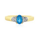 Neonblauer Apatit-Silberring