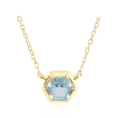 Himmelblauer Topas-Silbercollier