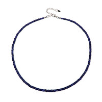 Blauer Bemainty-Saphir-Silberhalskette